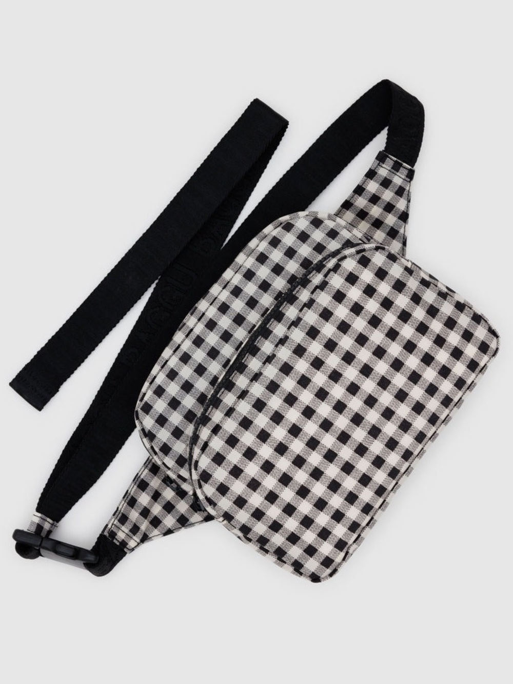 NWOT BAGGU Black & White Gingham Crossbody Sling Bag